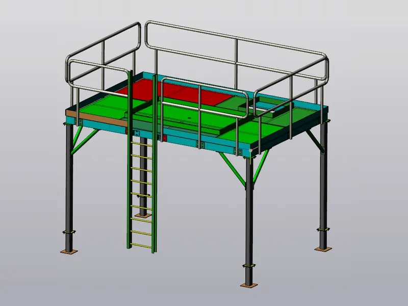 Площадка обслуживания — 3D-модель